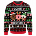 Christmas Donut Ugly Sweater Ln, Sweet Bakery Treat Pullover Holiday Gift