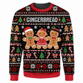 Christmas Gingerbread Ugly Sweater Ln, Cookie Baking Pullover Holiday Gift