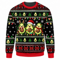 Christmas Avocado Ugly Sweater Ln, Guacamole Humor Pullover Holiday Gift