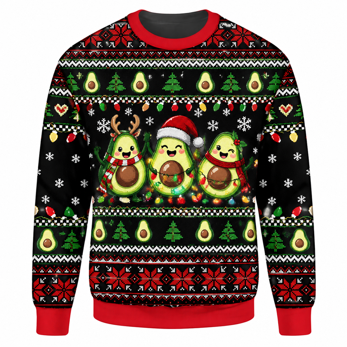 Christmas Avocado Ugly Sweater Ln, Guacamole Humor Pullover Holiday Gift