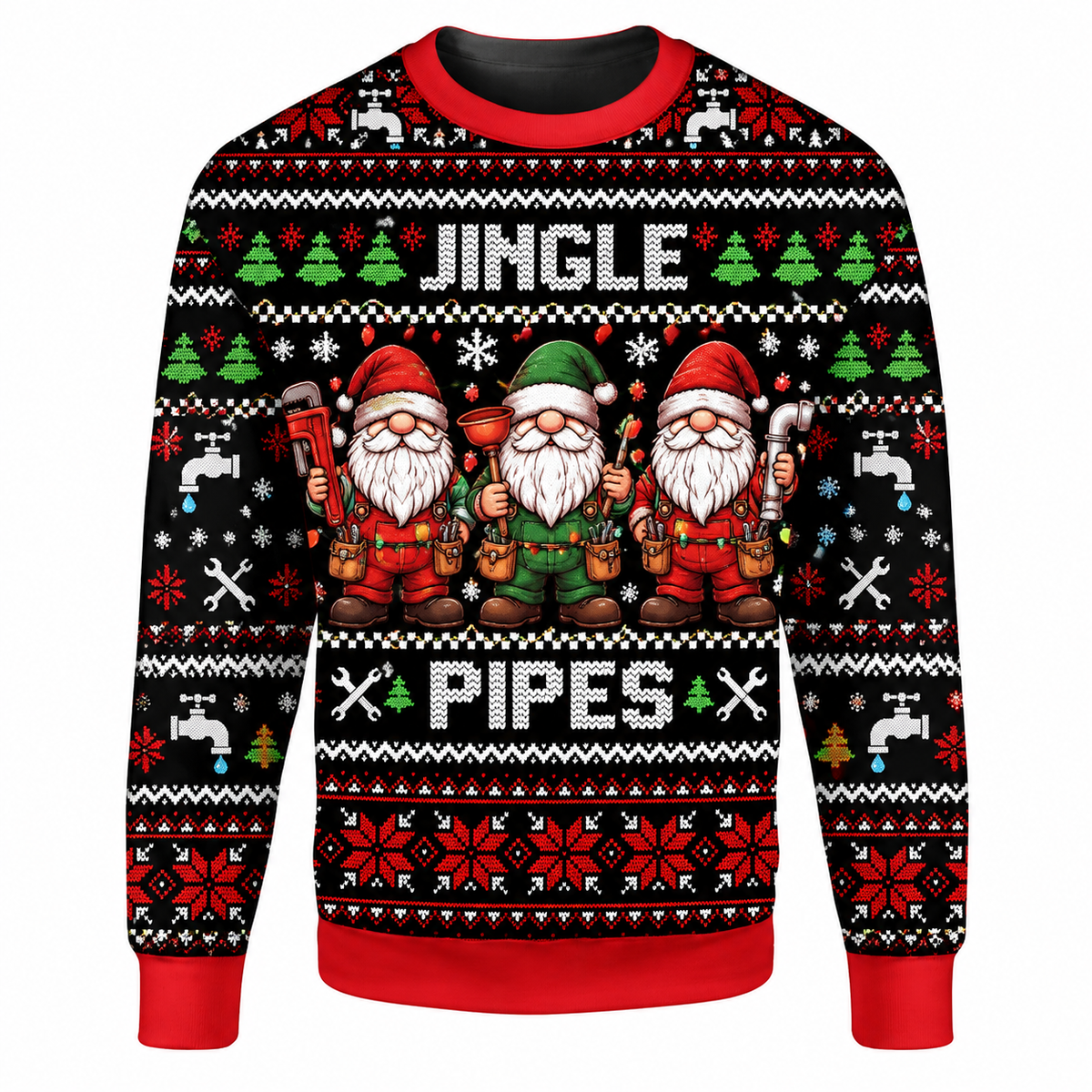 Plumber Christmas Ugly Sweater Ln, Pipe Fitting Humor Pullover Holiday Gift