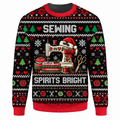 Sewing Christmas Ugly Sweater Ln, Funny Holiday Gift For Sewing Enthusiasts