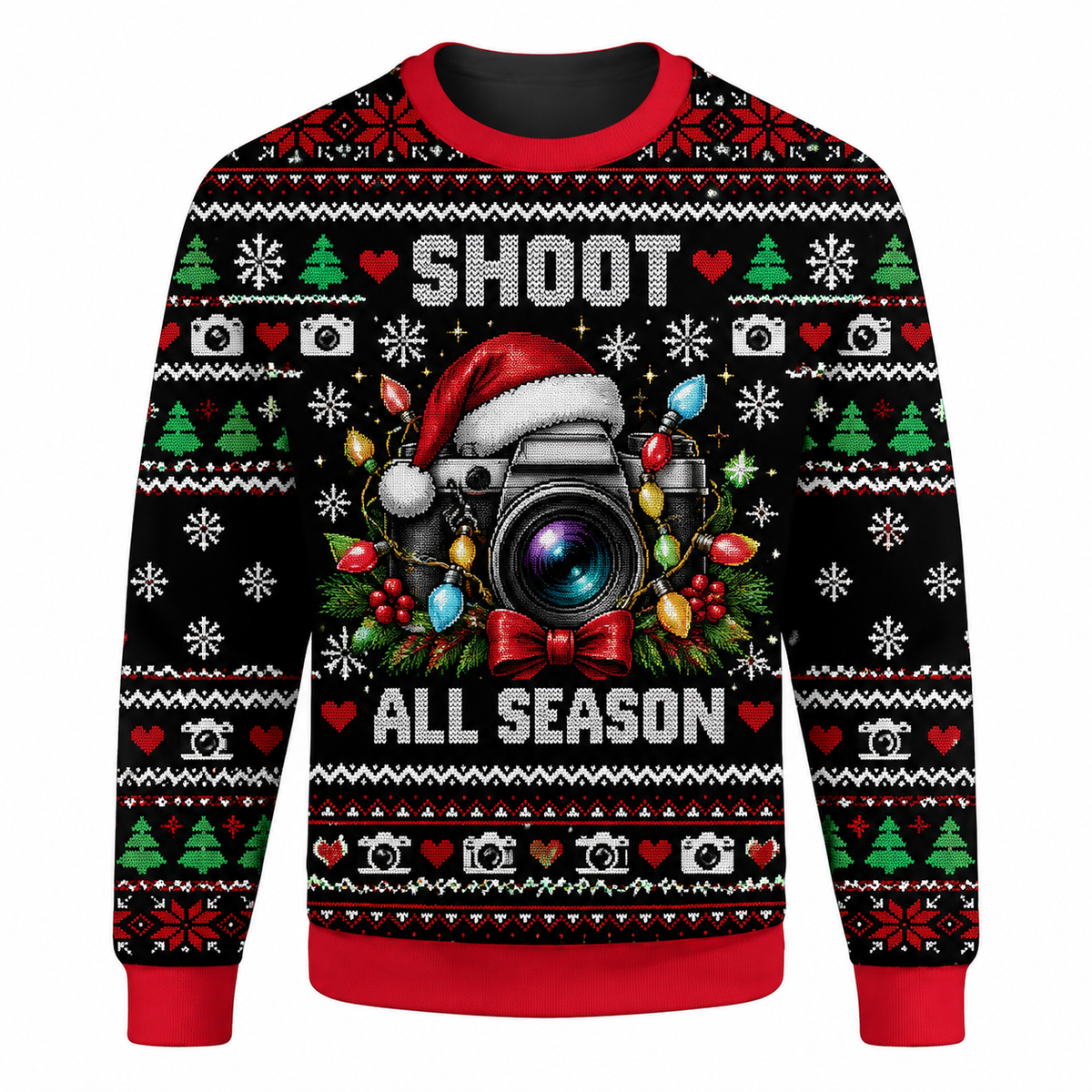 Photography Christmas Ugly Sweater Ln, Funny Holiday Gift For Photographers