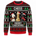 Chess Christmas Ugly Sweater Ln, Funny Holiday Gift For Chess Players