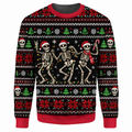 Christmas Skeleton Ugly Sweater Ln, Funny Spooky Holiday Gift