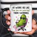 Funny Accent Mug, Emotional Support Pickle Ceramic Coffee Drinkware for Home Office Decor