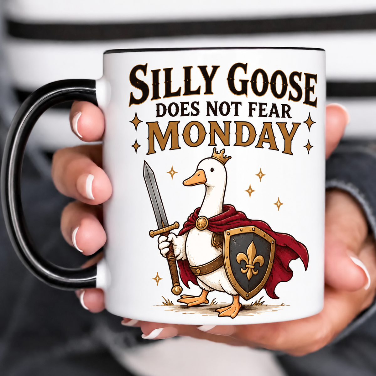 Funny Acent Mug Ln, Medieval Goose Ceramic Drinkware For Quirky Kitchen Decor