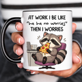 Pizza Eating Raccoon Funny Acent Mug Ln, Ceramic Snack Lover Drinkware