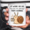 Coffee Carrying Snail Funny Acent Mug Ln, Ceramic Slow Living Desk Drinkware