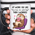 Donut Holding Otter Funny Acent Mug Ln, Ceramic Cute Animal Drinkware
