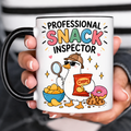 Funny Acent Mug Ln, Professional Snack Inspector Ceramic Drinkware