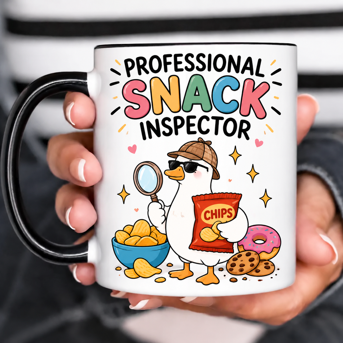 Funny Acent Mug Ln, Professional Snack Inspector Ceramic Drinkware