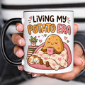 Funny Acent Mug Ln, Living My Potato Era Ceramic Drinkware Gift