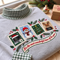 Software Developer It's The Most Wonderful Time Of The Year HG AI Gingham Mock Neck Sweatshirt, Embroidered Christmas