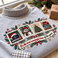 Software Engineer It's The Most Wonderful Time Of The Year HG AI Gingham Mock Neck Sweatshirt, Embroidered Christmas