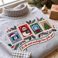 Cybersecurity Analyst It's The Most Wonderful Time Of The Year HG AI Gingham Mock Neck Sweatshirt, Embroidered Christmas