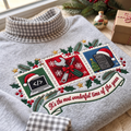 IT Technician It's The Most Wonderful Time Of The Year HG AI Gingham Mock Neck Sweatshirt, Embroidered Christmas Stam