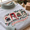 Computer Science Student It's The Most Wonderful Time Of The Year HG AI Gingham Mock Neck Sweatshirt, Embroidered