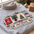 Choir Director It's The Most Wonderful Time Of The Year HG AI Gingham Mock Neck Sweatshirt, Embroidered Christmas Stam