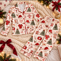 ER Nurse Christmas Satin Pajama Set, HG AI Christmas PJs Sets, Christmas Pajamas, Holiday Pajama Set, Family Long Sleeve