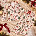 Pharmacist Christmas Satin Pajama Set, HG AI Christmas PJs Sets, Christmas Pajamas, Holiday Pajama Set, Family Long