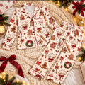Chef Christmas Satin Pajama Set, HG AI Christmas PJs Sets, Christmas Pajamas, Holiday Pajama Set, Family Long Sleeve