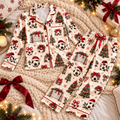 Soccer Christmas Satin Pajama Set, HG AI Christmas PJs Sets, Christmas Pajamas, Holiday Pajama Set, Family Long Sleeve