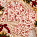 Programmer Christmas Satin Pajama Set, HG AI Christmas PJs Sets, Christmas Pajamas, Holiday Pajama Set, Family Long