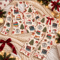 Full Stack Developer Christmas Satin Pajama Set, HG AI Christmas PJs Sets, Christmas Pajamas, Holiday Pajama Set, Family
