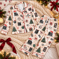 App Developer Christmas Satin Pajama Set, HG AI Christmas PJs Sets, Christmas Pajamas, Holiday Pajama Set, Family Long