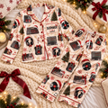 Beatmaker Christmas Satin Pajama Set, HG AI Christmas PJs Sets, Christmas Pajamas, Holiday Pajama Set, Family Long
