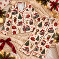 Rapper Christmas Satin Pajama Set, HG AI Christmas PJs Sets, Christmas Pajamas, Holiday Pajama Set, Family Long Sleeve