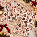 Mastering Engineer Christmas Satin Pajama Set, HG AI Christmas PJs Sets, Christmas Pajamas, Holiday Pajama Set, Family