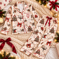 Choir Director Christmas Satin Pajama Set, HG AI Christmas PJs Sets, Christmas Pajamas, Holiday Pajama Set, Family Long