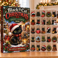 Black Cat Evergreen Advent Calendar HFN Gen Acrylic Ornaments