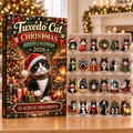 Tuxedo Cat Evergreen Advent Calendar HFN Gen Acrylic Ornaments