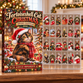 Tortoiseshell Cat Evergreen Advent Calendar HFN Gen Acrylic Ornaments