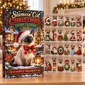 Siamese Cat Evergreen Advent Calendar HFN Gen Acrylic Ornaments