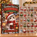Scottish Fold Cat Evergreen Advent Calendar HFN Gen Acrylic Ornaments