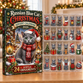 Russian Blue Cat Evergreen Advent Calendar HFN Gen Acrylic Ornaments