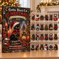 Gothic Black Cat Evergreen Advent Calendar HFN Gen Acrylic Ornaments