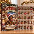 Dachshund Evergreen Advent Calendar HFN Gen Acrylic Ornaments, Christmas Tree Hanging Decor