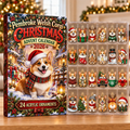 Pembroke Welsh Corgi Evergreen Advent Calendar HFN Gen Acrylic Ornaments, Christmas Tree Hanging Decor