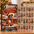 Boxer Evergreen Advent Calendar HFN Gen Acrylic Ornaments, Christmas Tree Hanging Decor