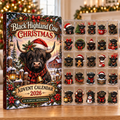 Black Highland Cow Evergreen Advent Calendar HFN Gen Acrylic Ornaments