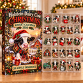 Holstein Dairy Cow Evergreen Advent Calendar HFN Gen Acrylic Ornaments
