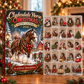 Clydesdale Horse Evergreen Advent Calendar HFN Gen Acrylic Ornaments, Christmas Tree Decor
