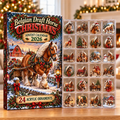 Belgian Draft Horse Evergreen Advent Calendar HFN Gen Acrylic Ornaments, Country Holiday Tree Decor