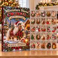 Miniature Horse Evergreen Advent Calendar HFN Gen Acrylic Ornaments, Cute Christmas Tree Decor