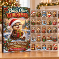 Baby Otter Evergreen Advent Calendar HFN Gen Acrylic Ornaments, Cute Animal Christmas Tree Hanging Decor